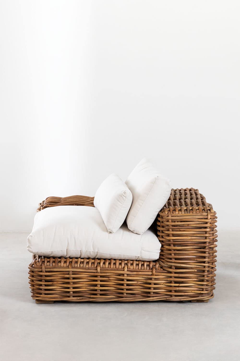 Sklum Milu Modulo Divano da Giardino Rattan Mogano