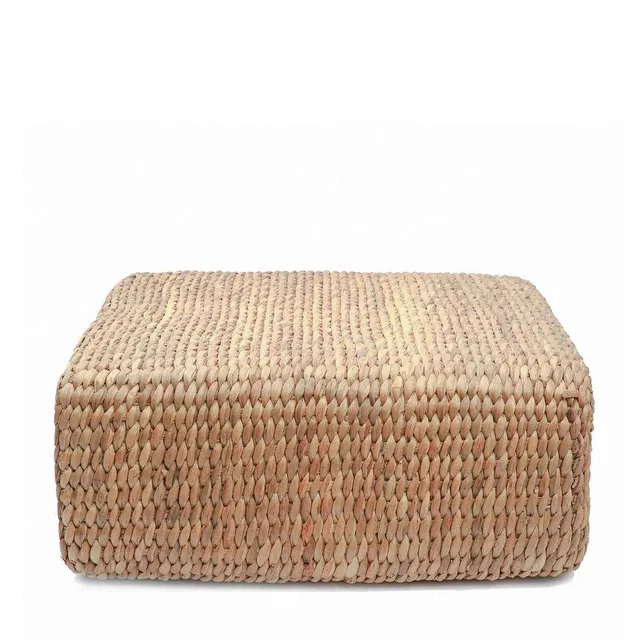 Bambua Hyacinth pouf quadrato naturale M giacinto d’acqua