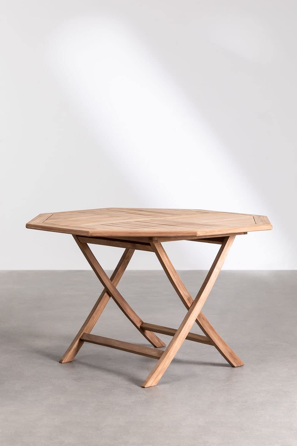 Sklum Pira tavolo da giardino pieghevole teak Ø120 cm