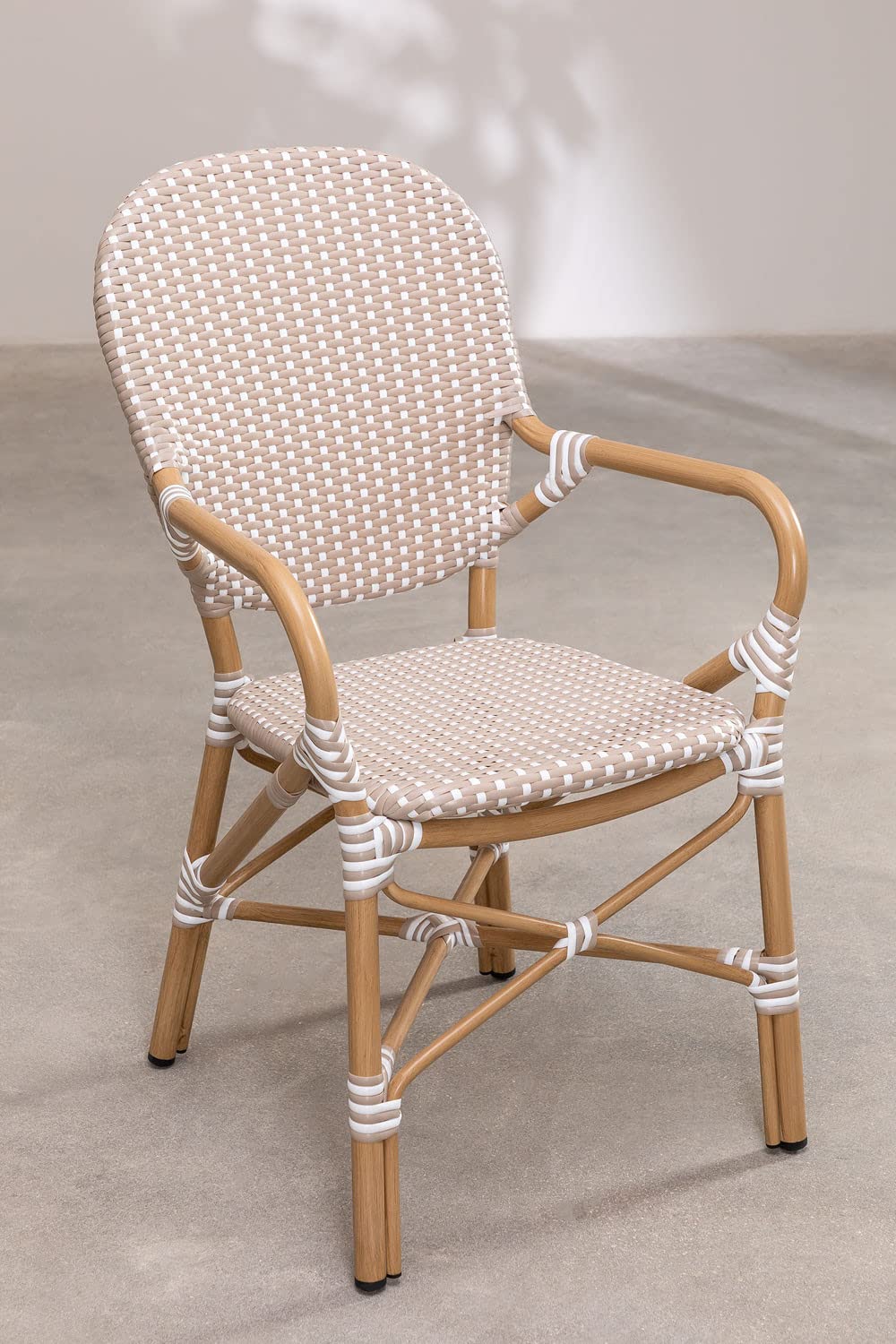 Sklum Alisa Bistro sedia rattan grigio talpa