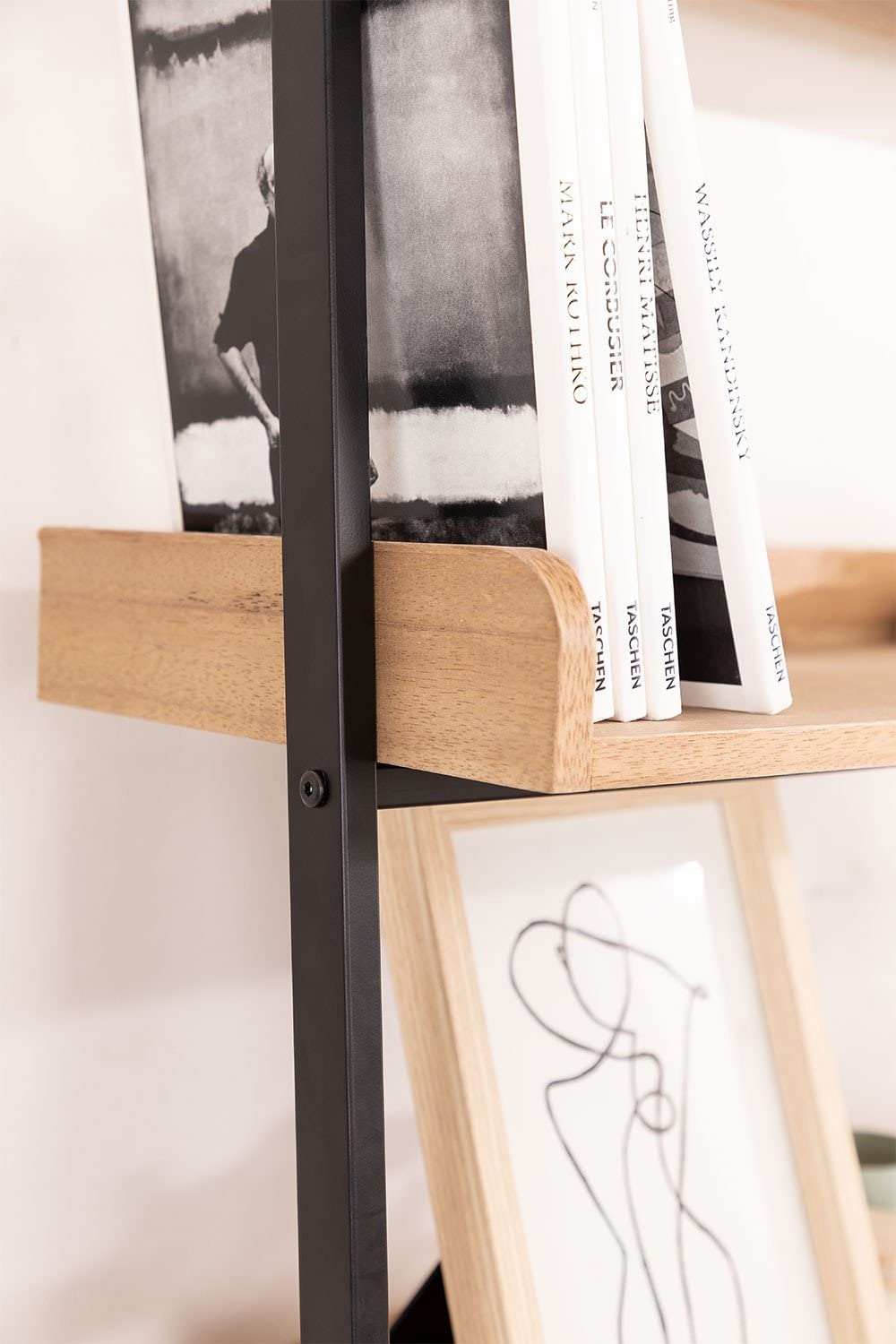 Sklum Faor Black Natural Scaffale 198,5cm Metallo MDF