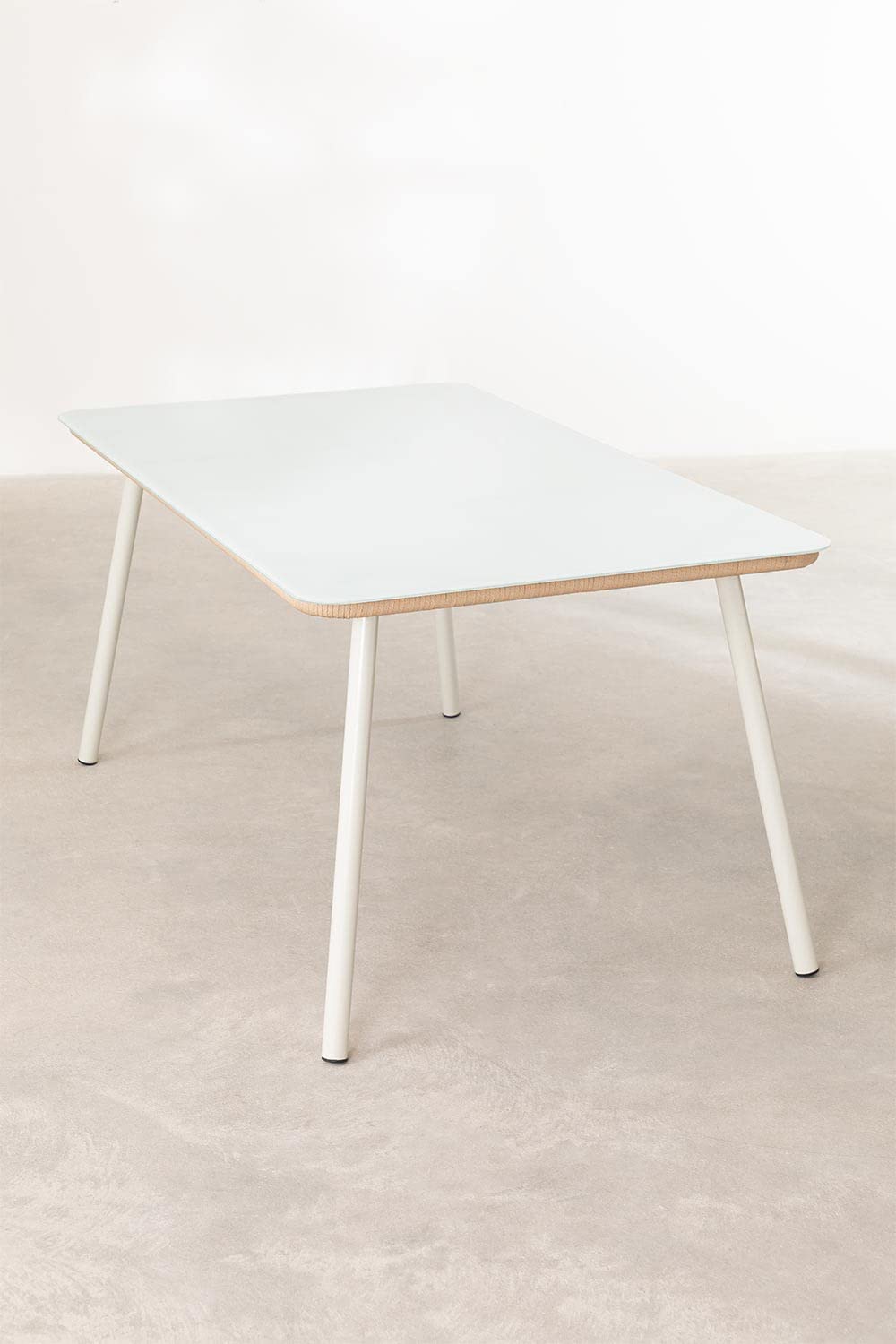 Sklum Arhiza Gardenia tavolo giardino 160x90 bianco vetro