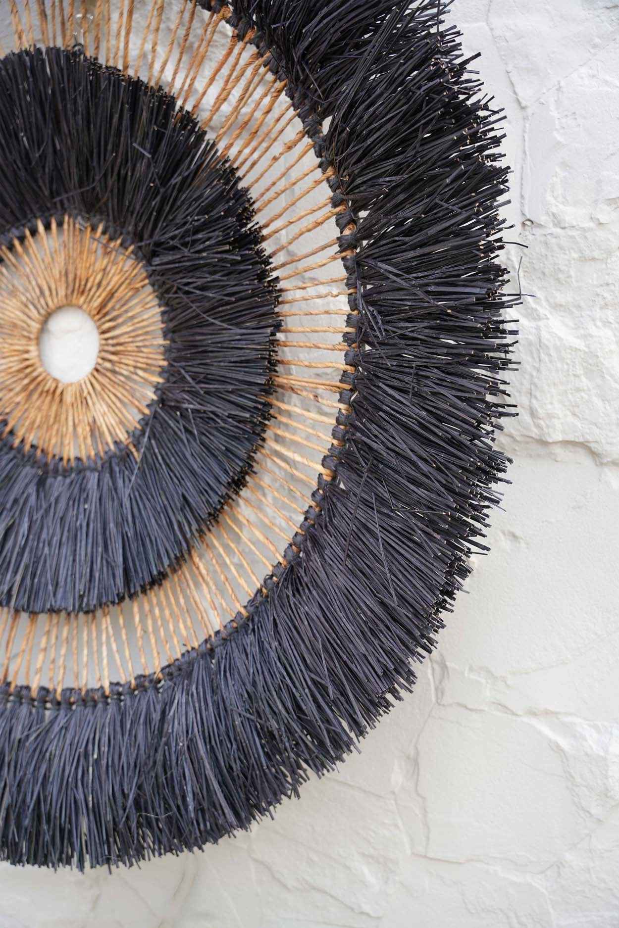 Bambua Maurea Decorazione da Parete Nera in Foglia Banana