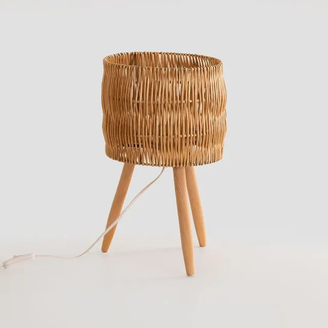Sklum Mylton lampada da tavolo 41,5 cm vimini naturale