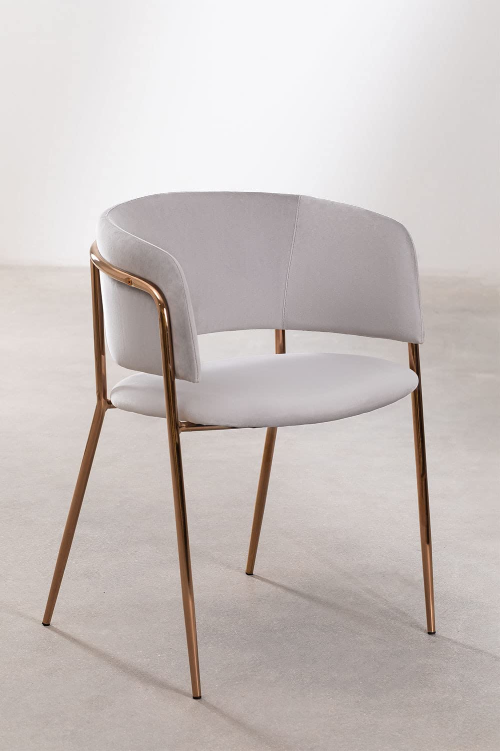 Sklum Nalon Style sedia pranzo velluto grigio chiaro