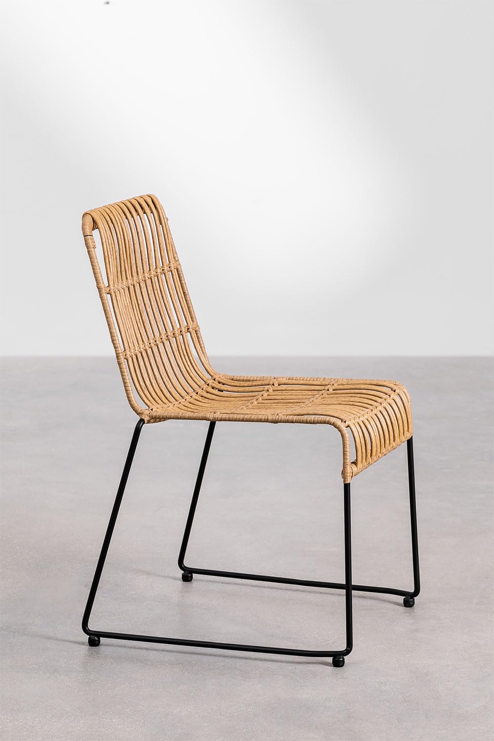 Sklum Aroa Set 4 Sedie Giardino Rattan PE Impilabili