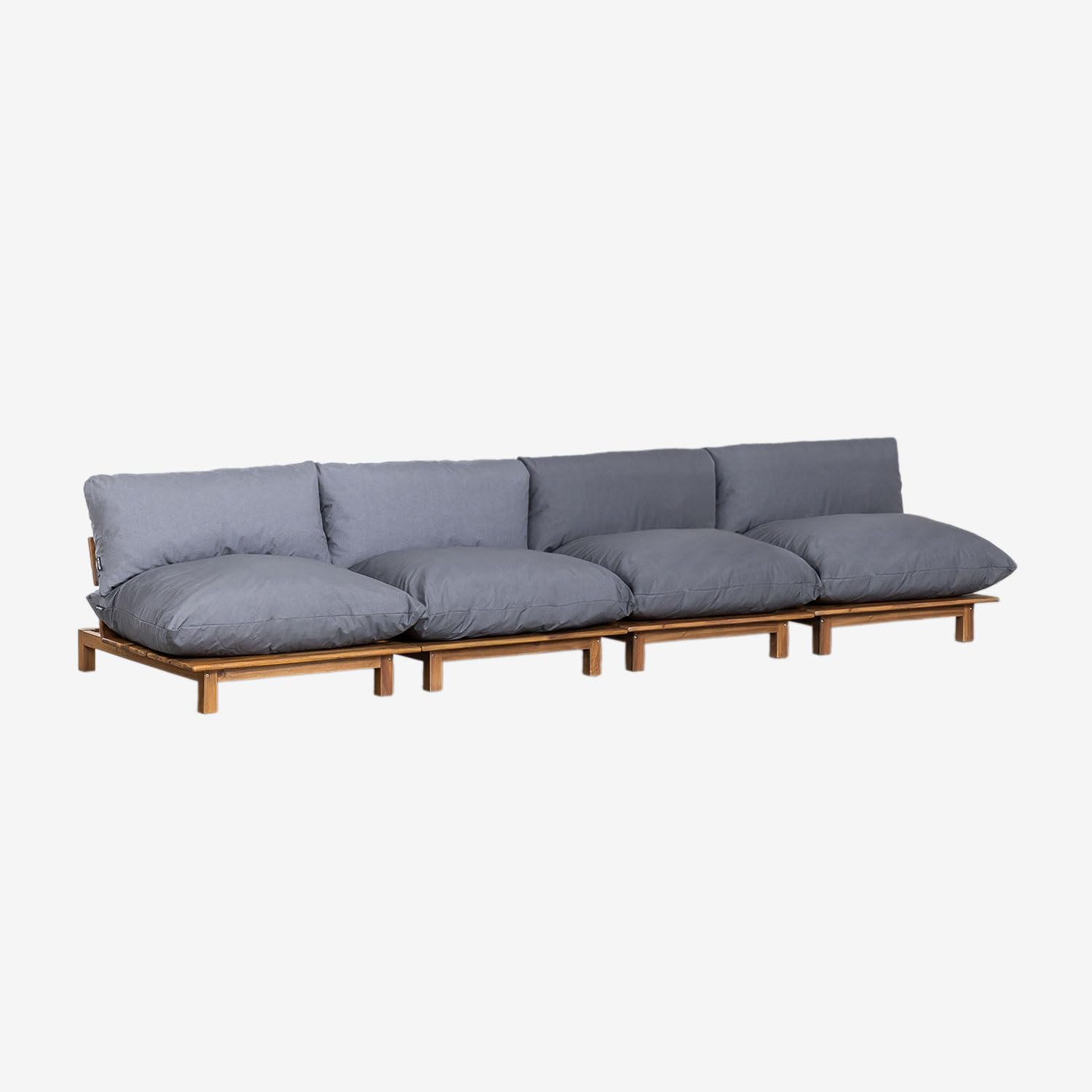 Sklum Brina divano modulare 4 pezzi acacia reclinabile