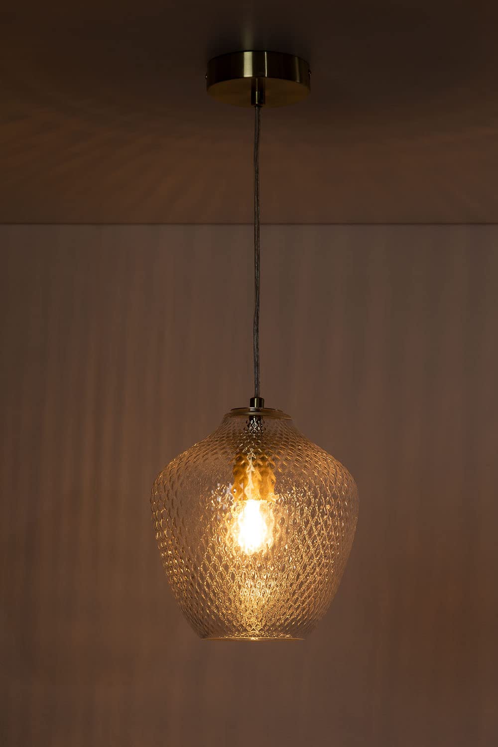 Sklum Taylor lampada da soffitto ferro vetro dorato