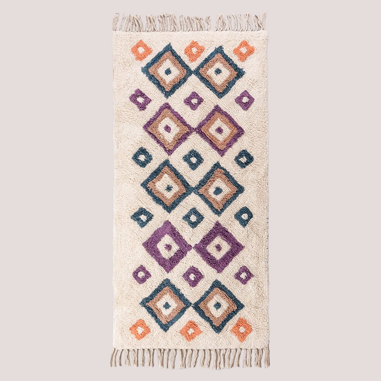 Sklum Gorka Tappeto in Cotone 162x72 cm Ethnic Colors