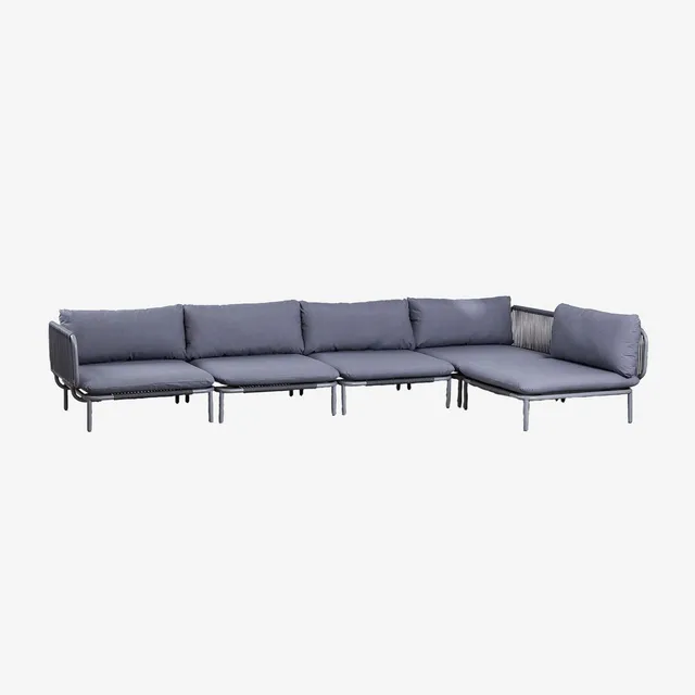 Sklum Roubly Style Divano Angolare Giardino 5 Pezzi