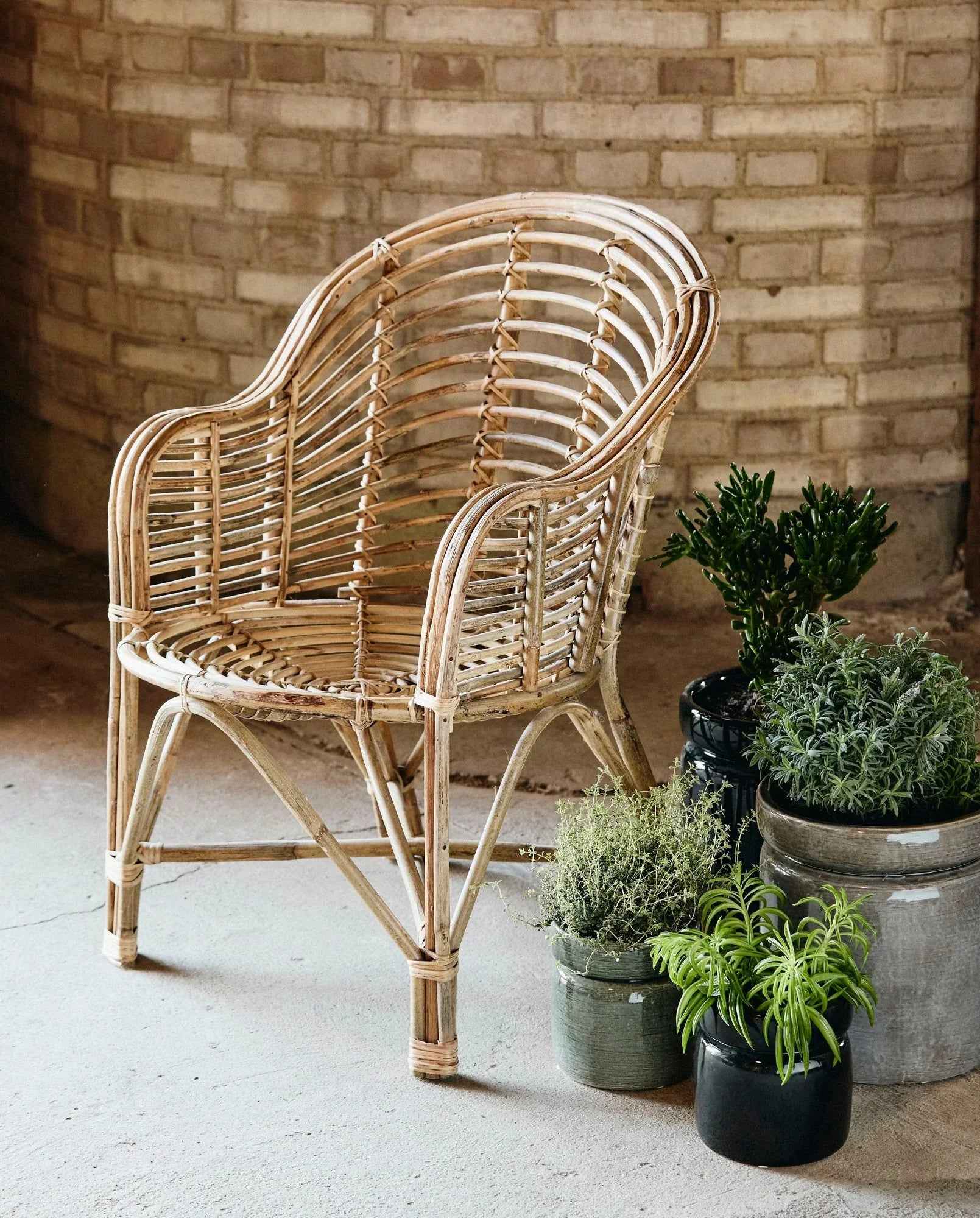 Bambua Cania sedia bamboo naturale 39 cm