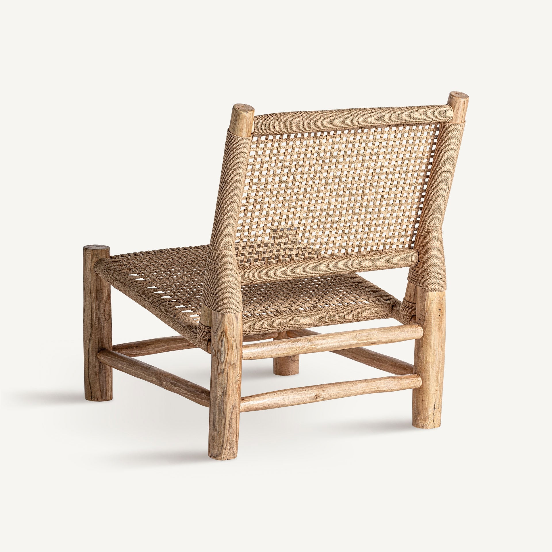 Bambua Mouzaki Poltrona in Teak e Corda Naturale