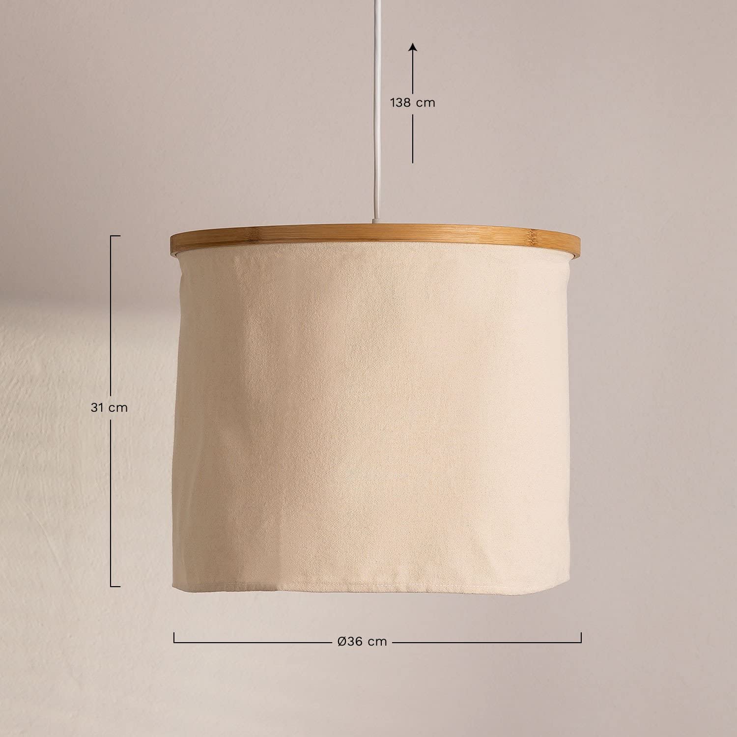 Sklum Namyt lampada soffitto cotone 36 cm nordica
