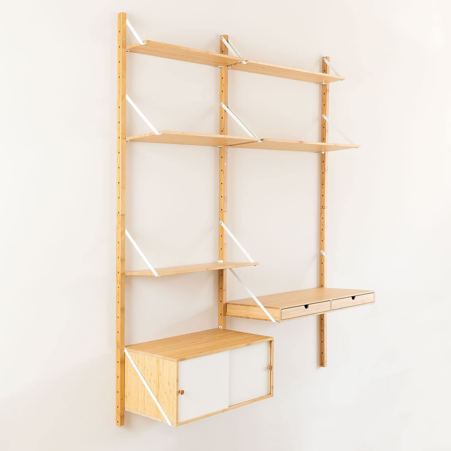 Sklum Kolex scaffale a parete modulare bianco