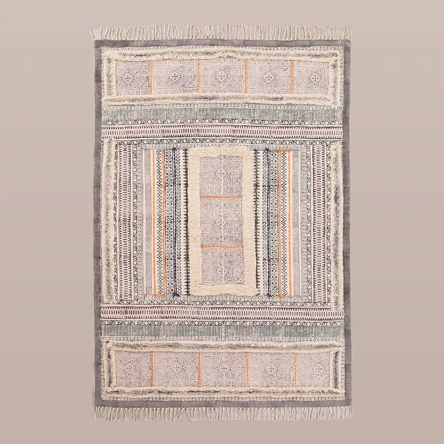 Sklum Smit Ethnic Tappeto in Cotone 183x126,5 cm
