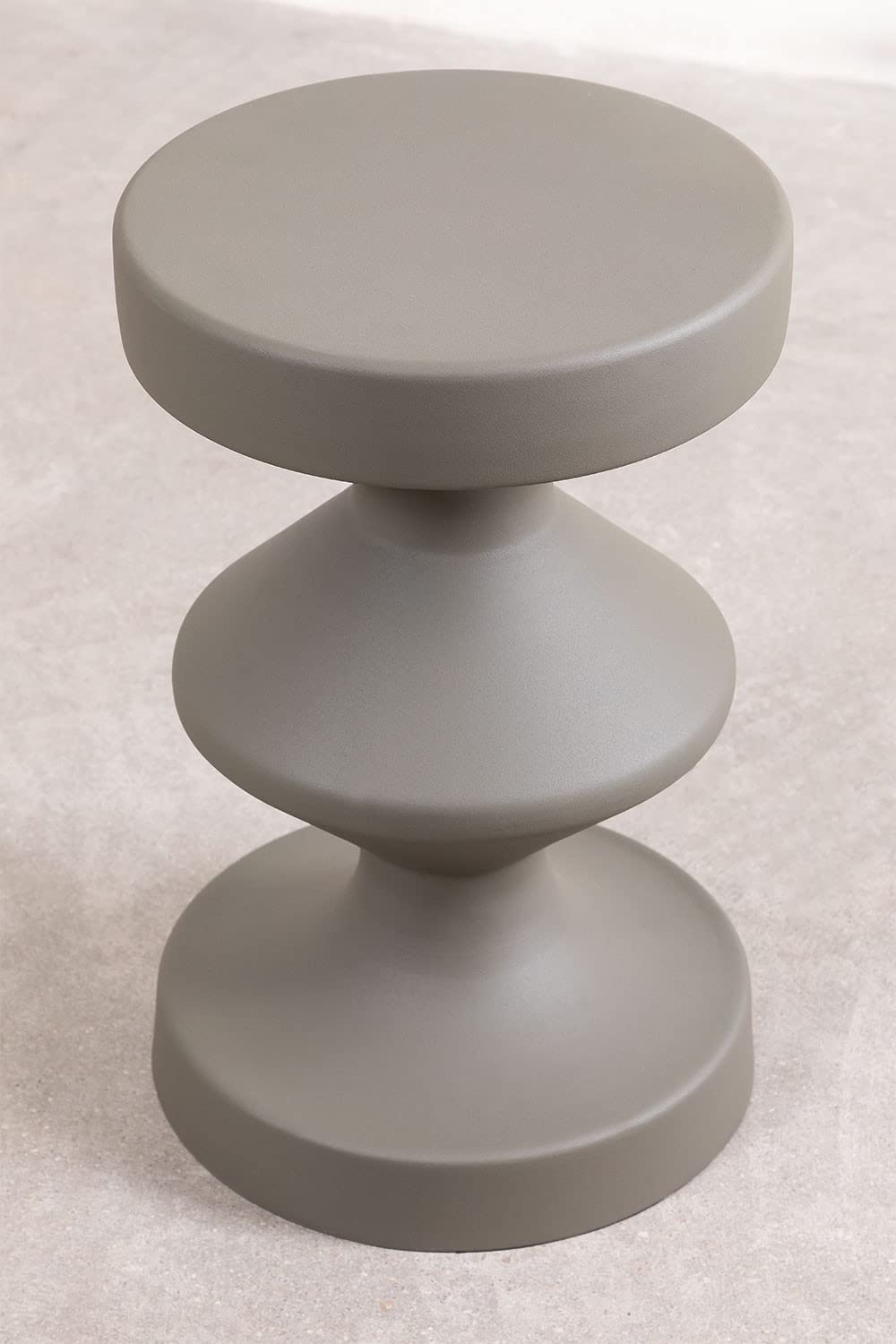 Sklum Zhou tavolino rotondo in metallo 31 cm grigio