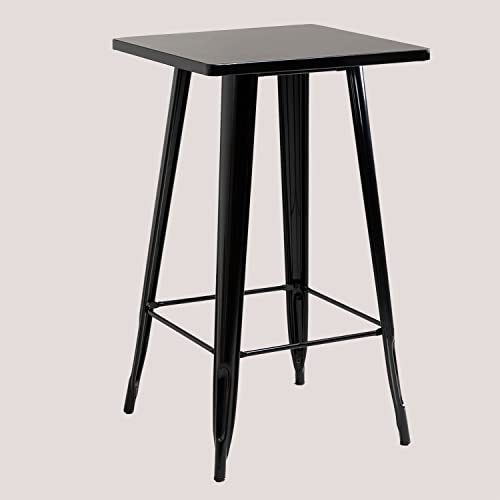 Sklum LIX tavolo alto in acciaio nero 60x60