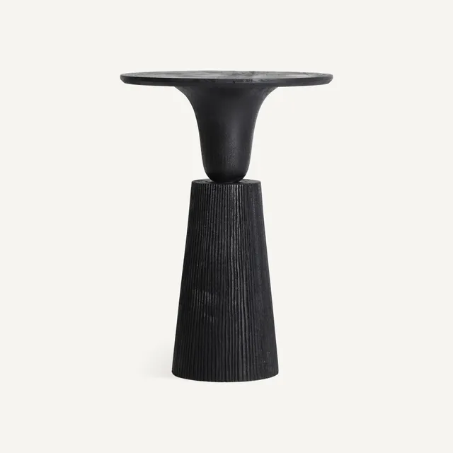 Bambua Gruteau tavolino nero mango scanalato