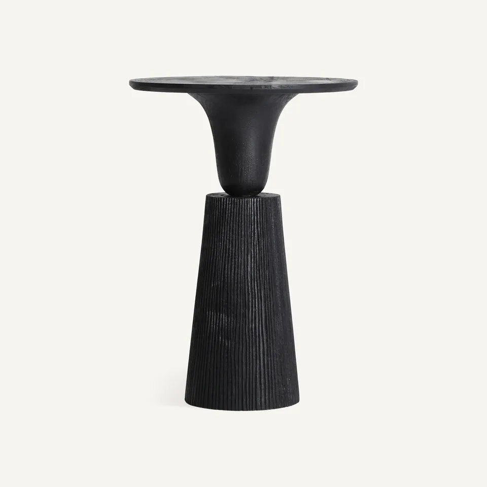 Bambua Gruteau tavolino nero mango scanalato