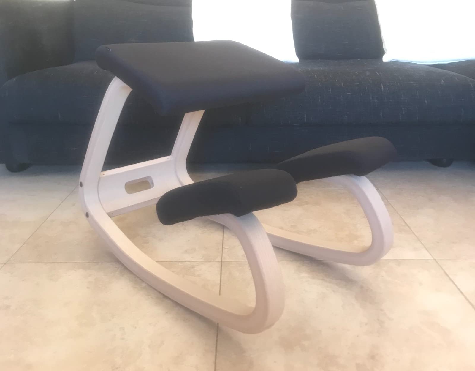 Varier Variable sedia ergonomica naturale blu a dondolo