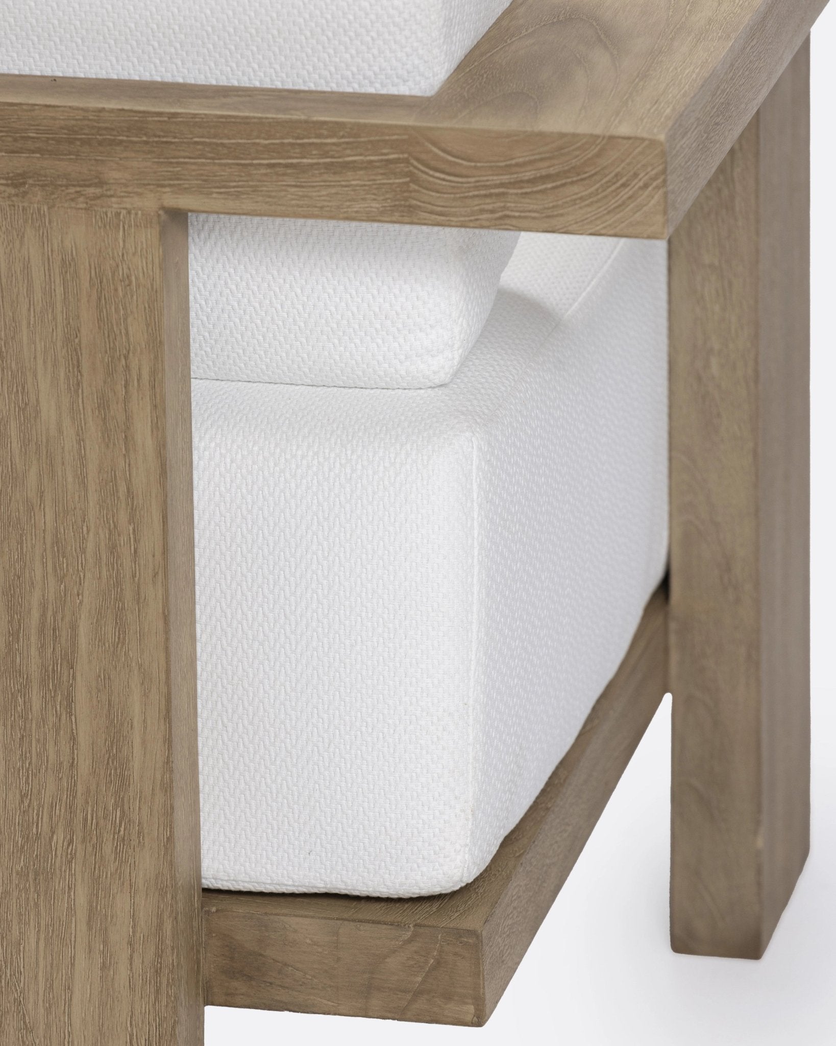Bambua Panjang divano outdoor 1 posto bianco teak