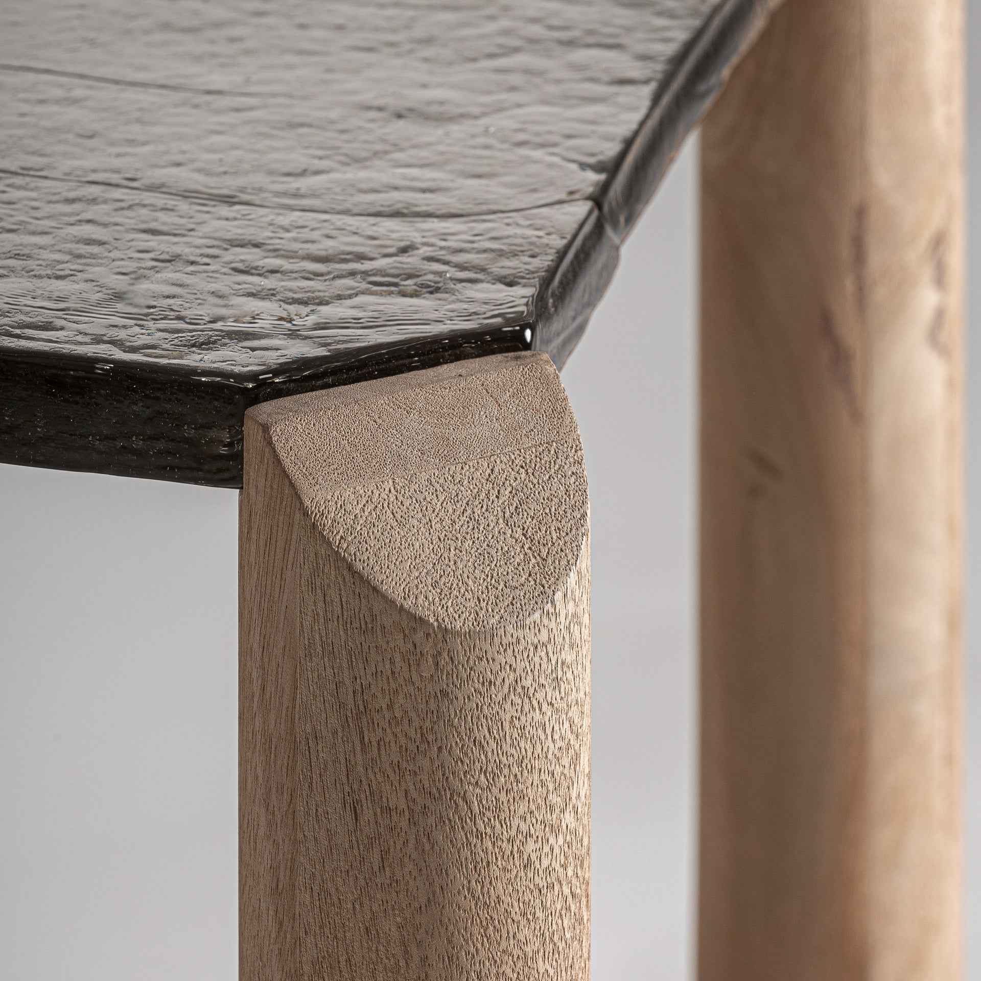 Bambua Jacquard tavolino caffè marmo legno mango e rattan