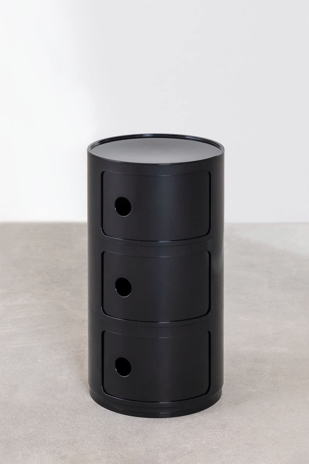 Sklum Babel comodino tondo nero Ø32 cm
