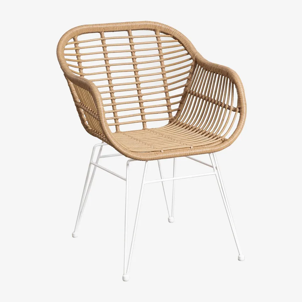 Sklum Zole Sedia da Giardino in Vimini Sintetico