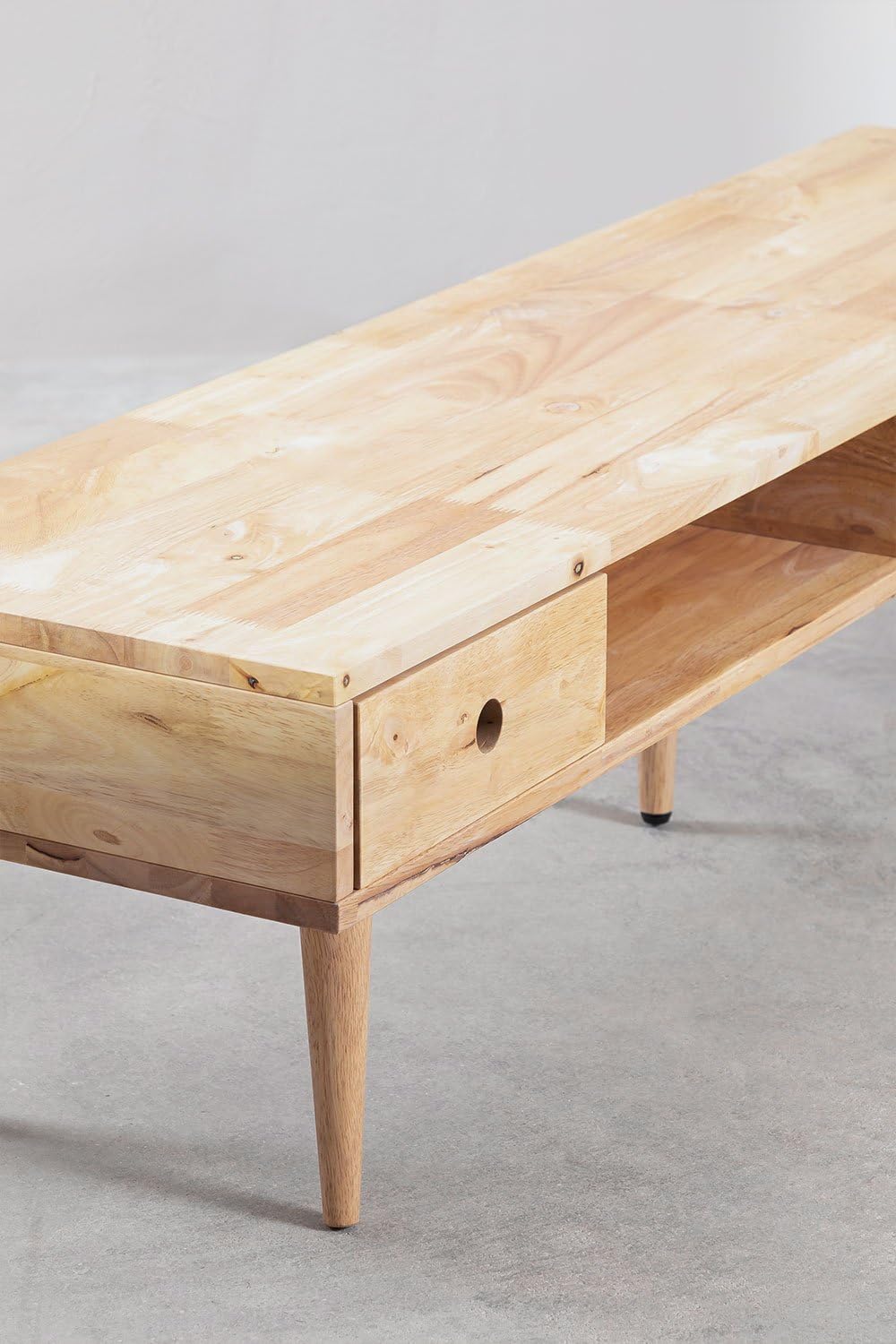 Sklum Arlan Mobile TV in Legno Naturale 150x40 cm