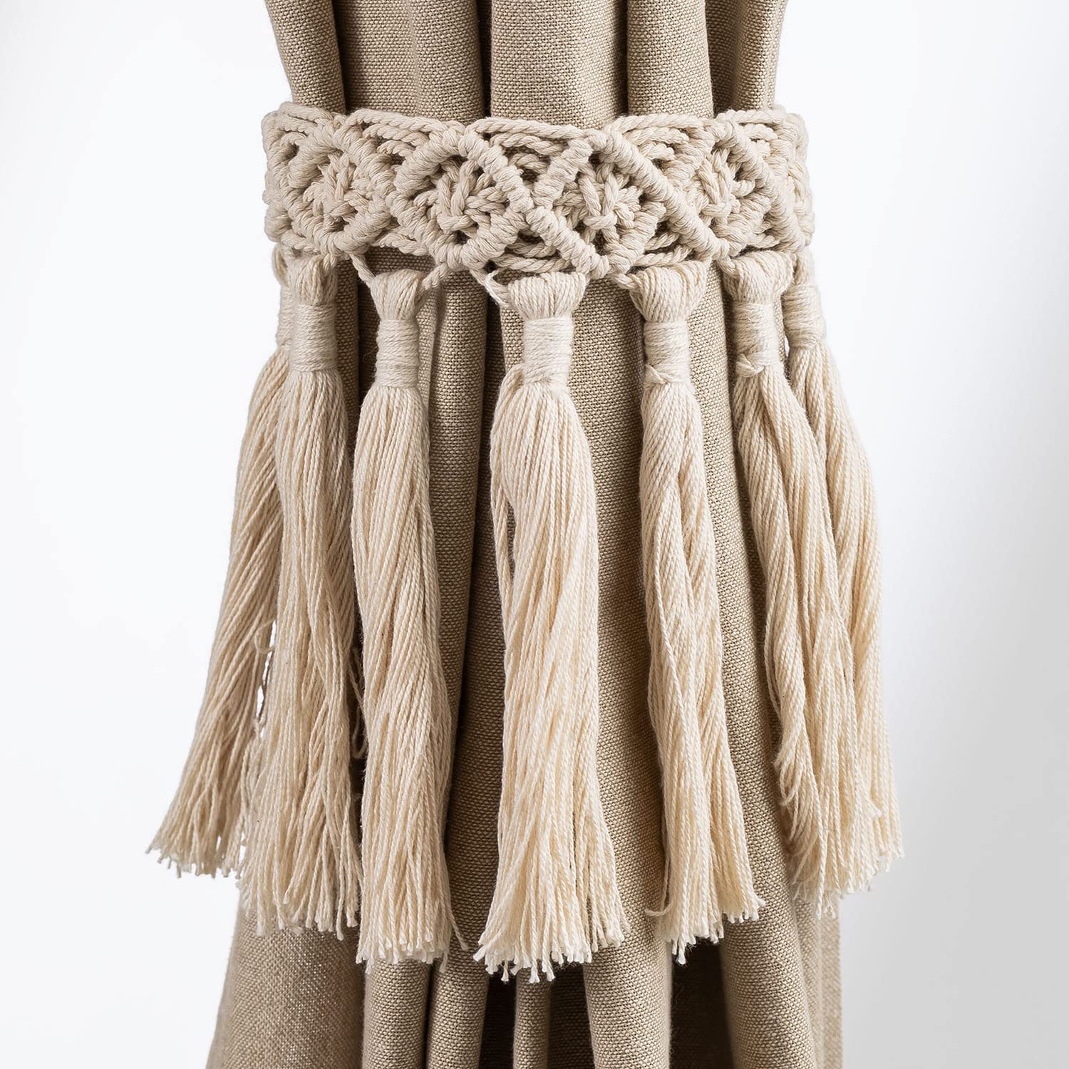 Sklum Milena fermatende in cotone beige crema set 2
