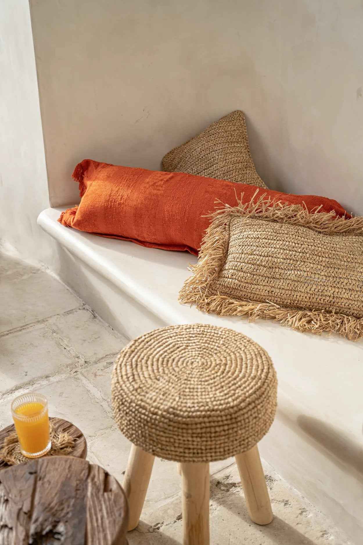 Bambua Raffia federa cuscino 30x50 naturale