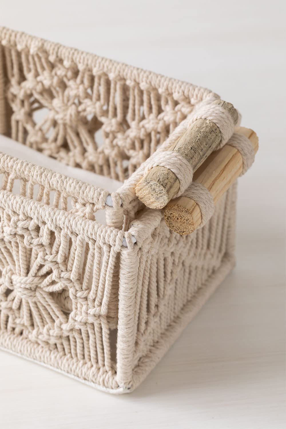 Sklum Farid cestino portaoggetti in macramè 28 cm