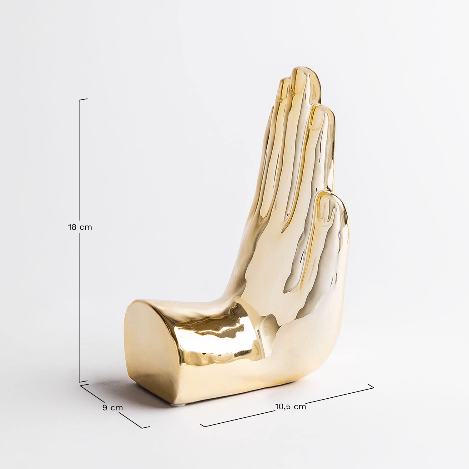 Sklum Ranjit Set 2 Fermalibri Ceramica Oro 18 cm