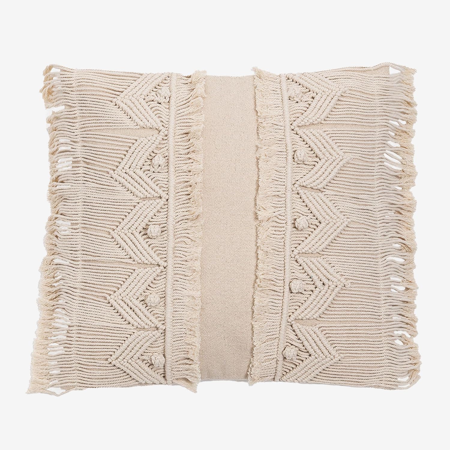 Sklum Mirko Style cuscino quadrato macramè 45x45 beige