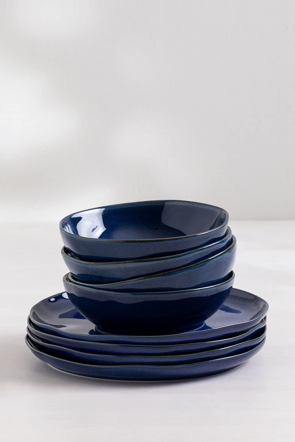 Sklum Biöh set 8 piatti blu oltremare ceramica