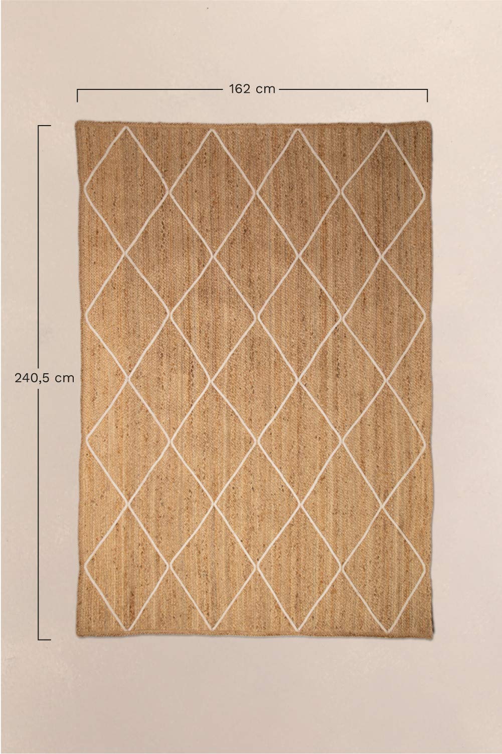 Sklum Dyamo Tappeto Juta 240x162 Bianco