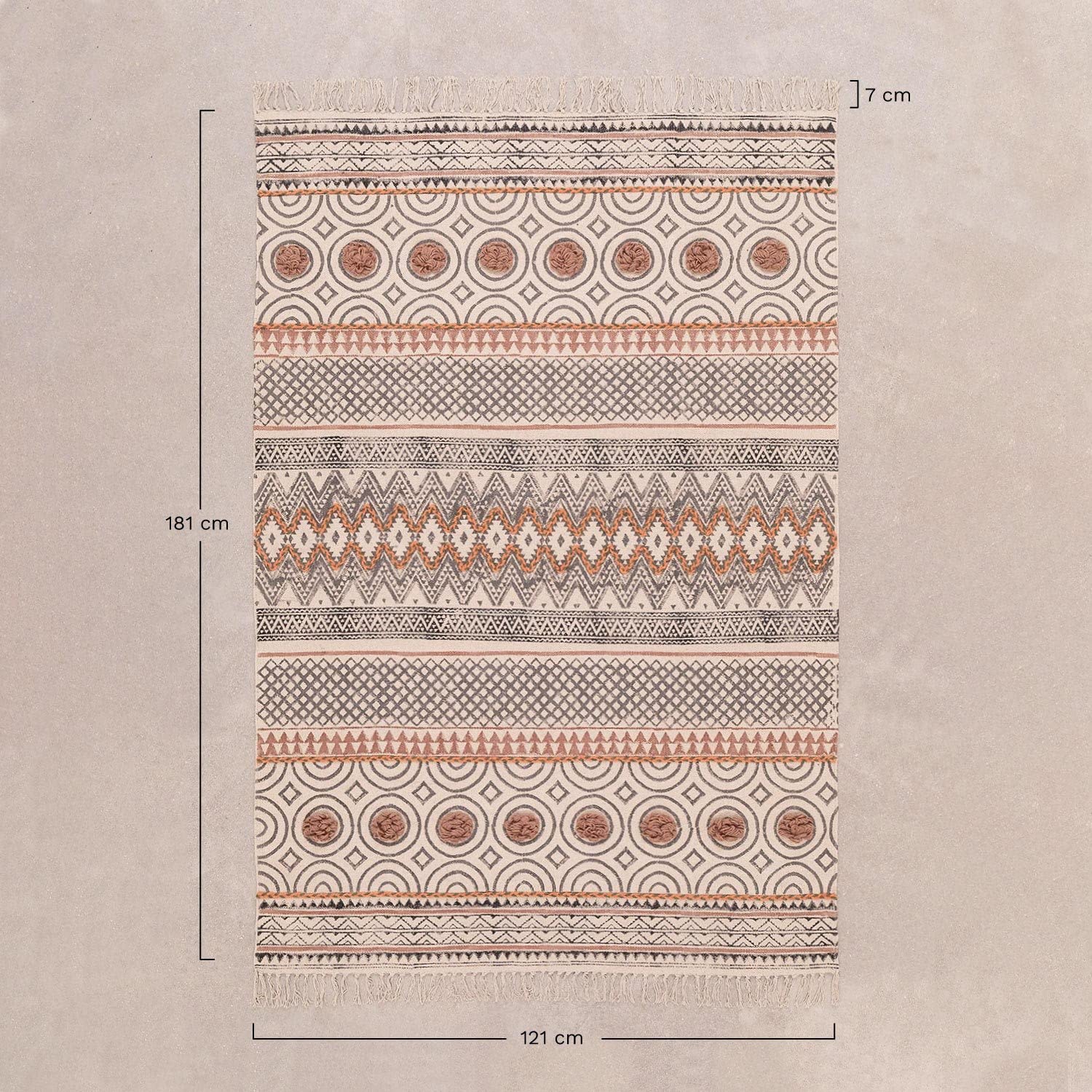 Sklum Intar tappeto 181x121 cm cotone marrone