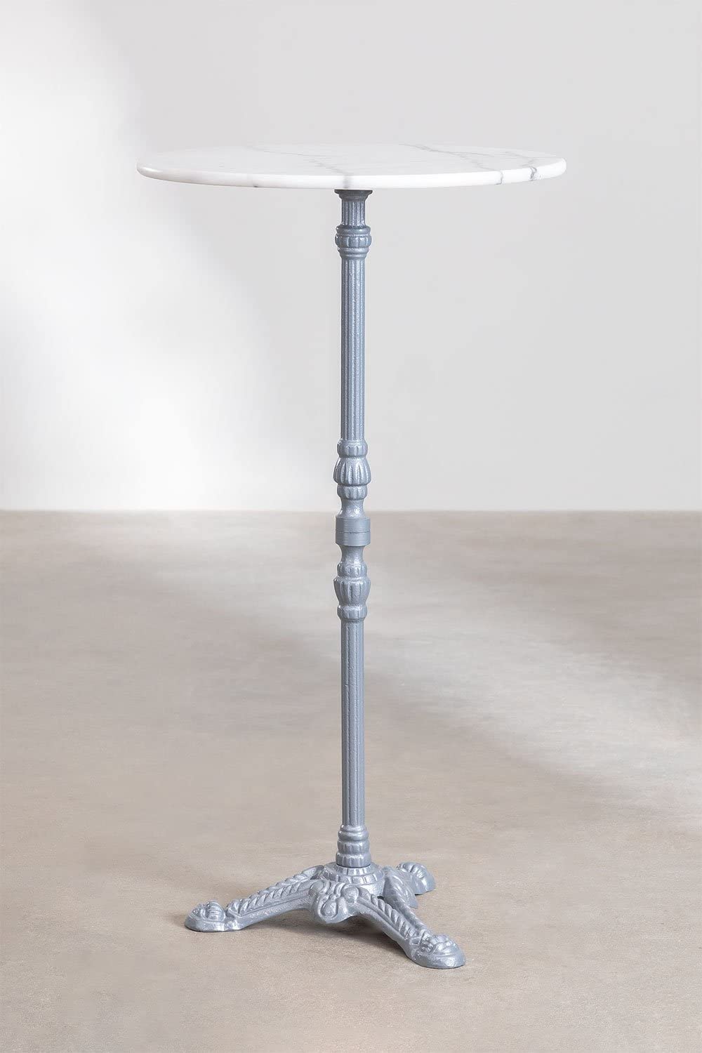 Sklum Moka tavolo bar alto tondo Ø60 grigio marmo