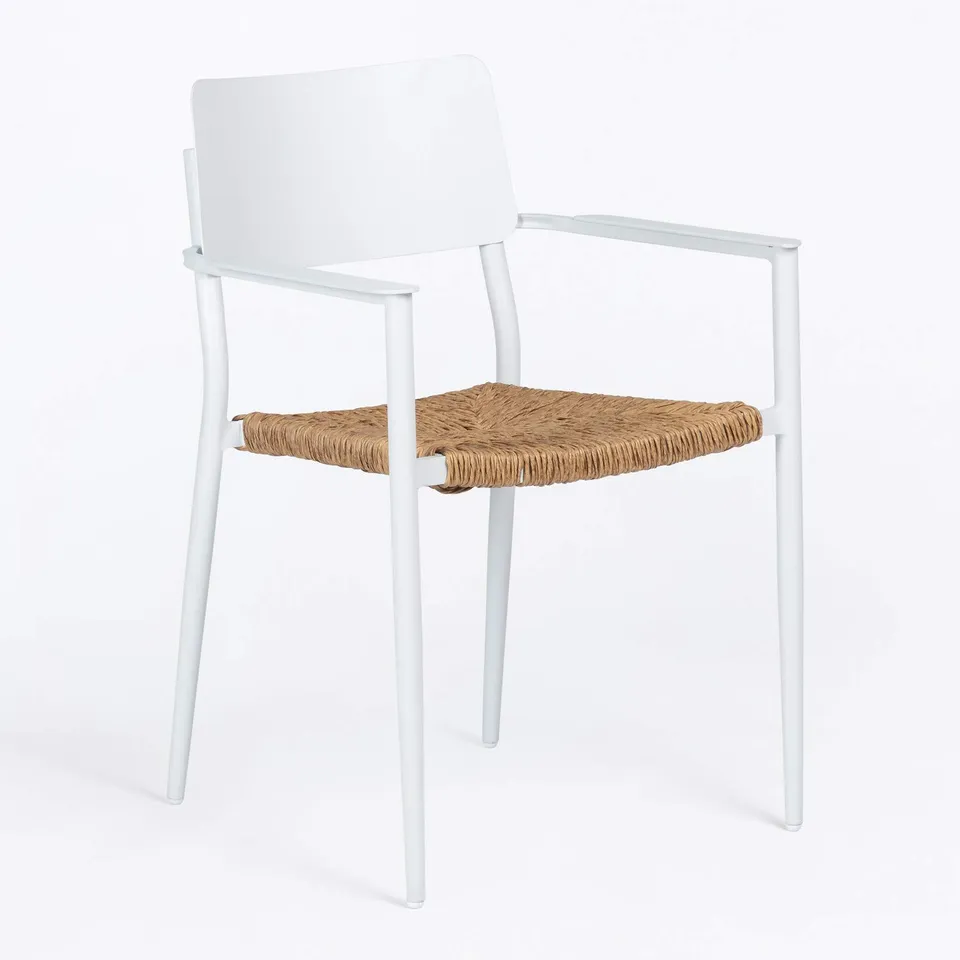 Sklum Amadeu Set 2 Sedie da Giardino Impilabili Alluminio