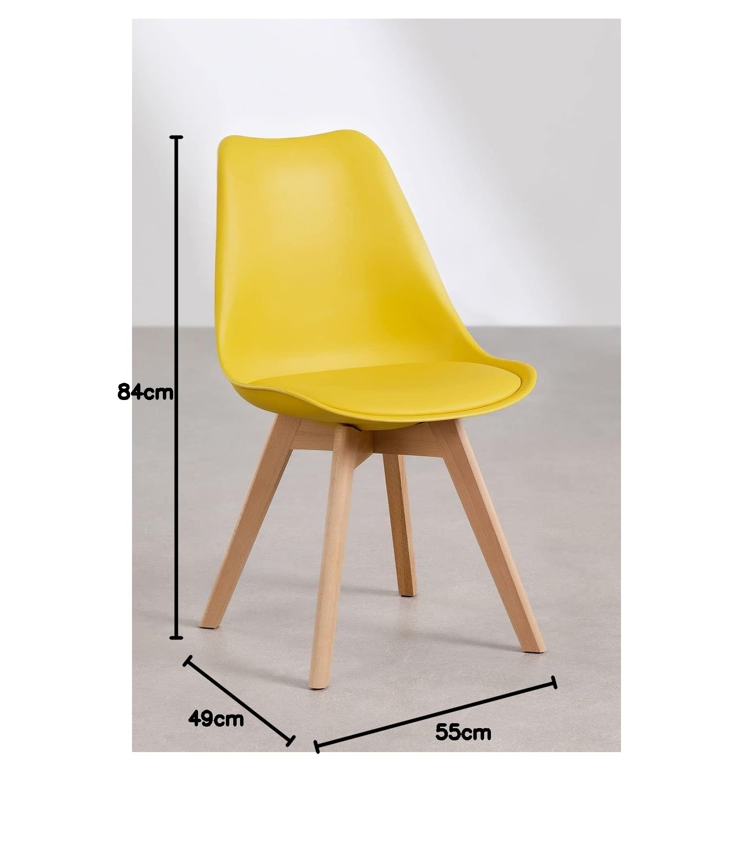 Sklum set 4 sedie pranzo nordiche polipropilene