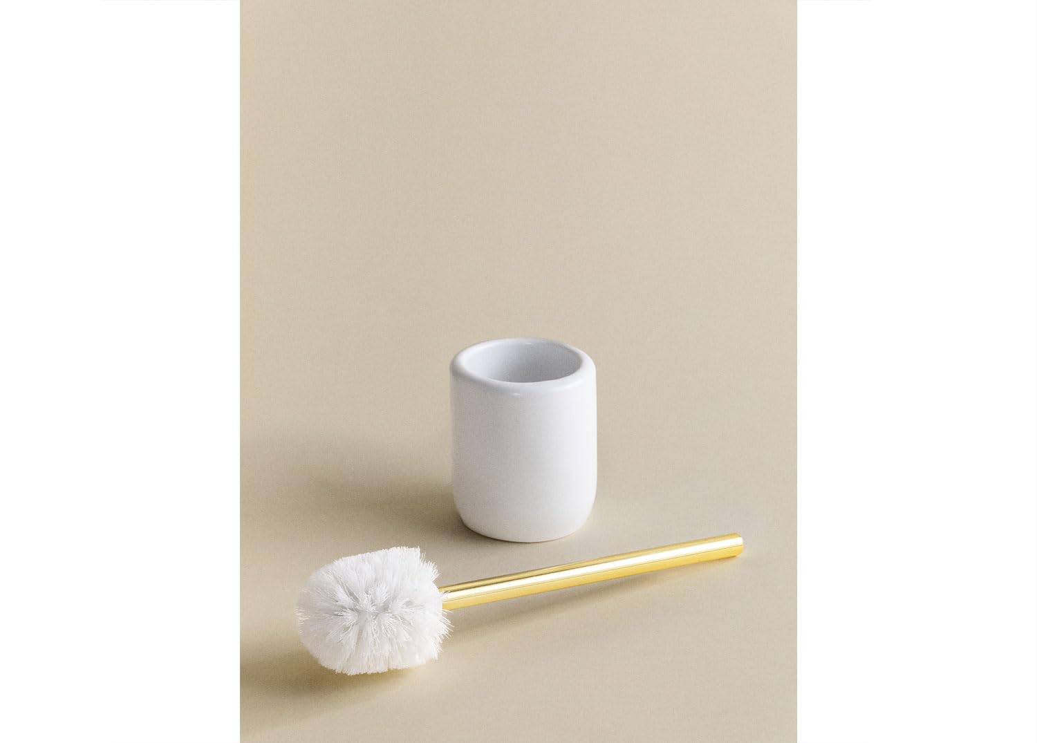 Sklum Pierk scopino bagno bianco ceramica acciaio