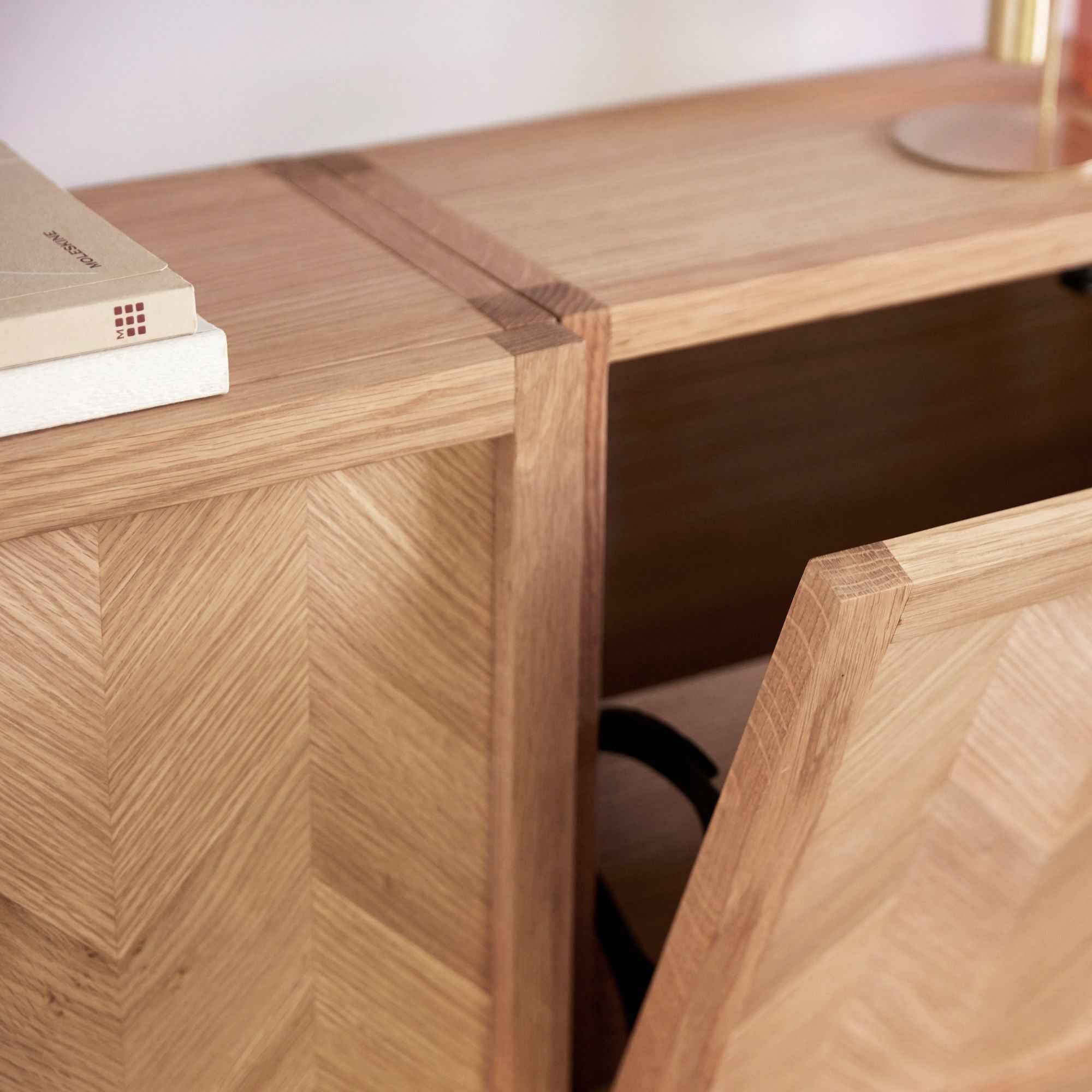Bambua Herringbone scarpiera rovere naturale