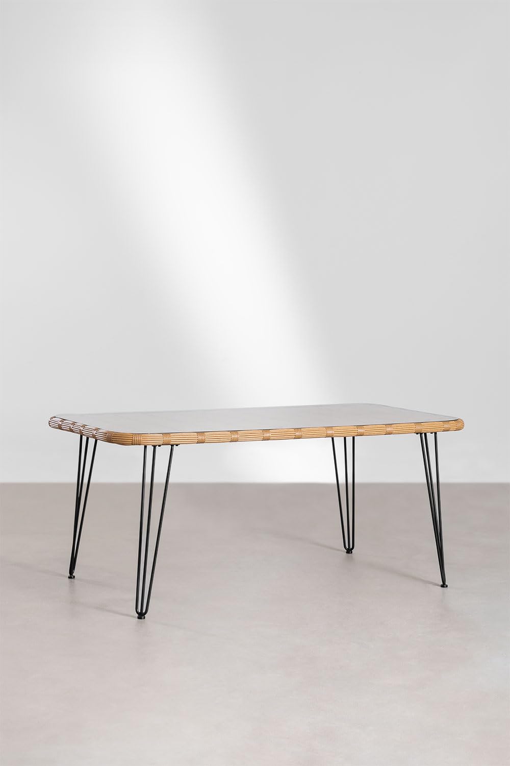 Sklum Leribert Aroa set pranzo rattan 180x90 6 sedie