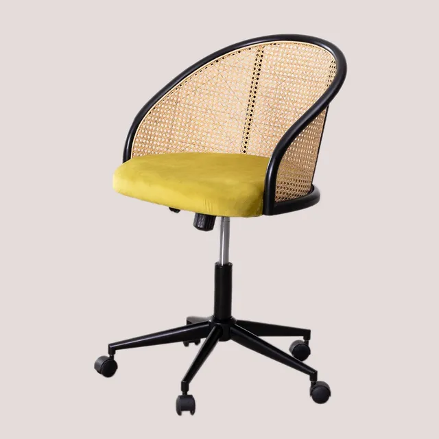 Sklum Kloe Black sedia da scrivania nera con ruote