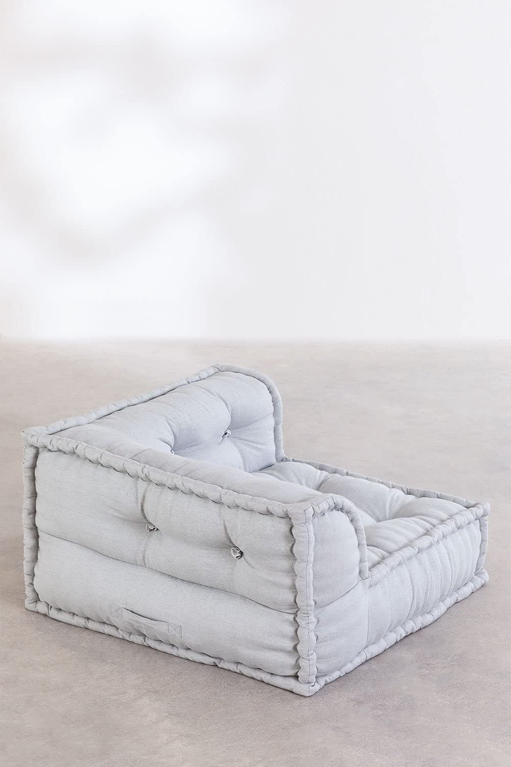 Sklum Dhel pouf divano grigio ghiaccio cotone