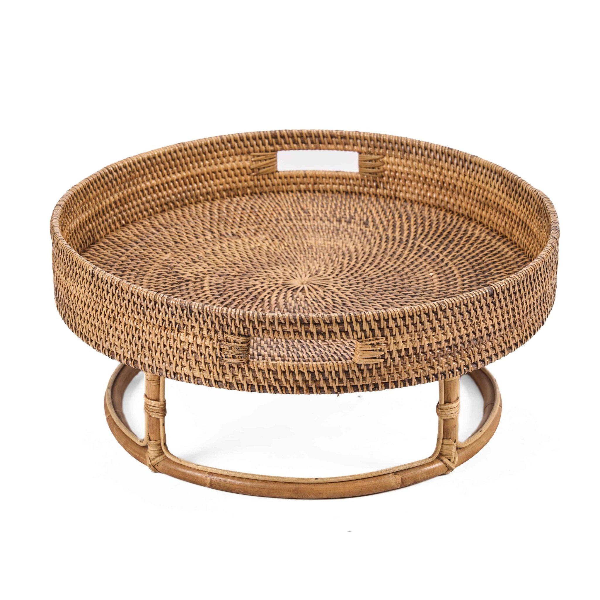 Bambua Rattan Rise vassoio marrone naturale 50 cm