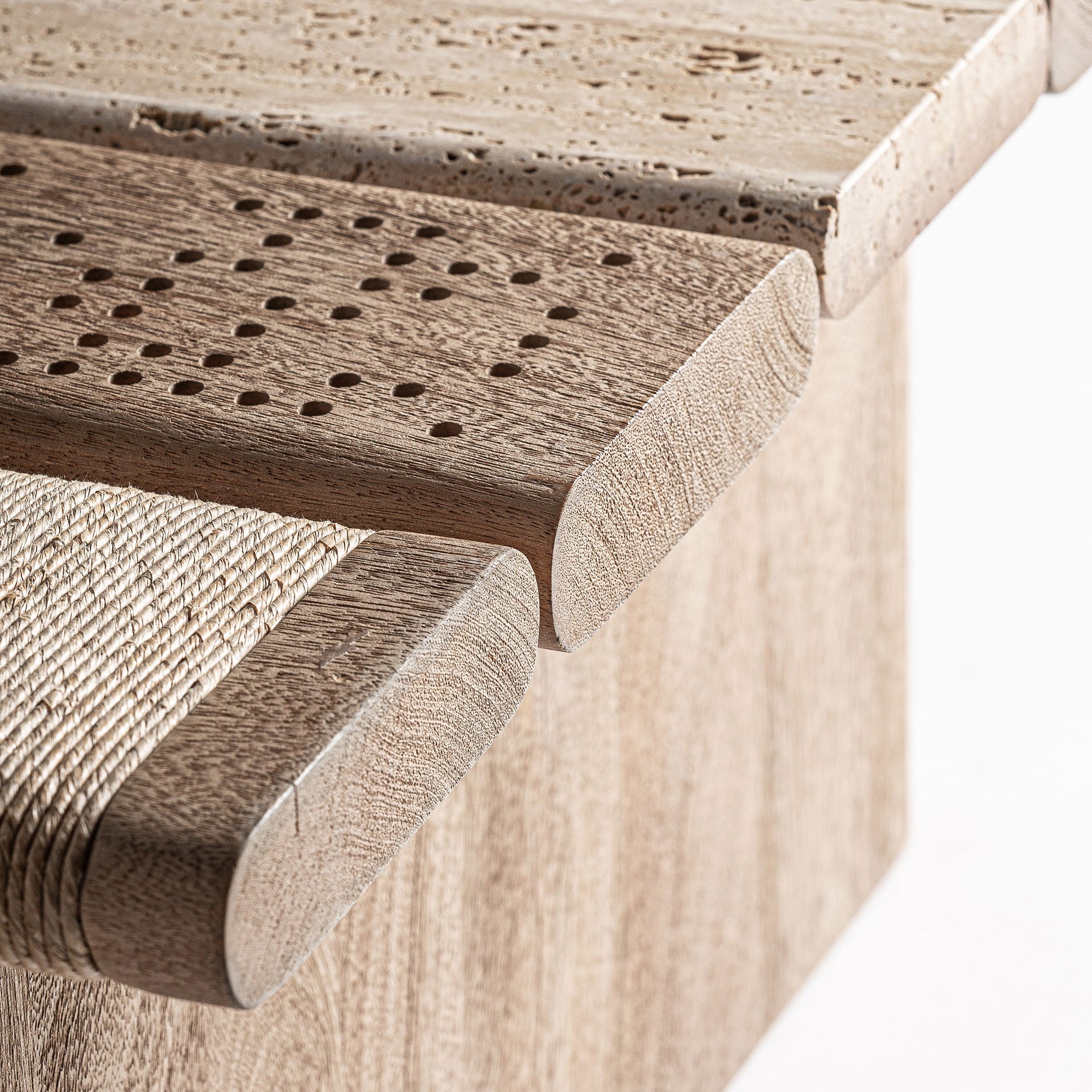 Bambua Jacquard tavolino legno mango grande