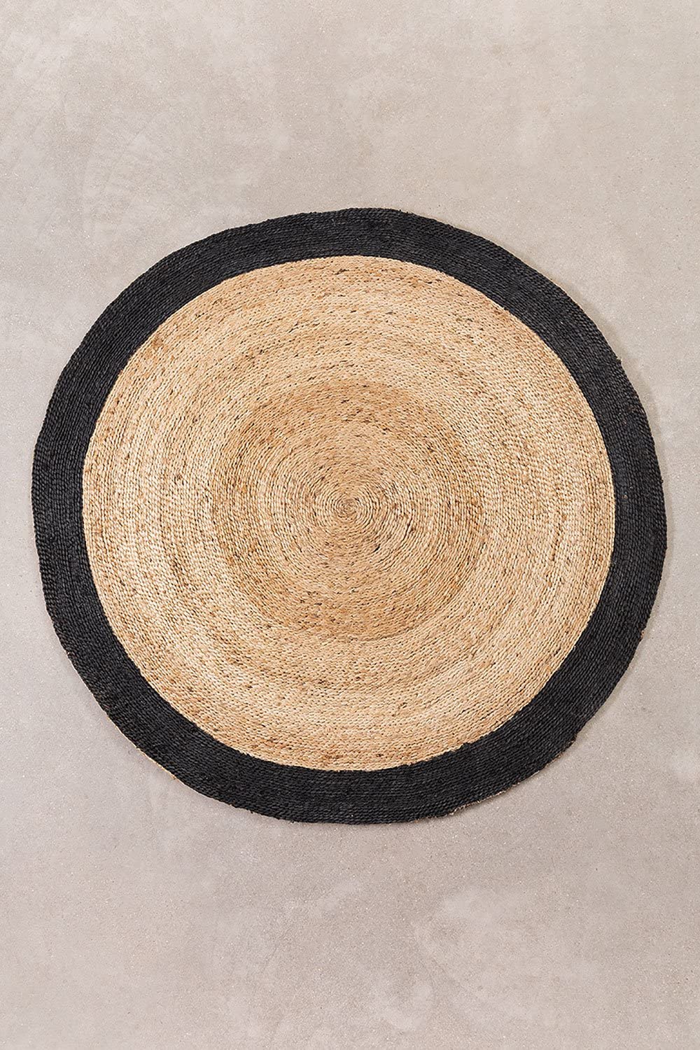 Sklum Dagna Tappeto Rotondo Iuta Nero Ø150 cm