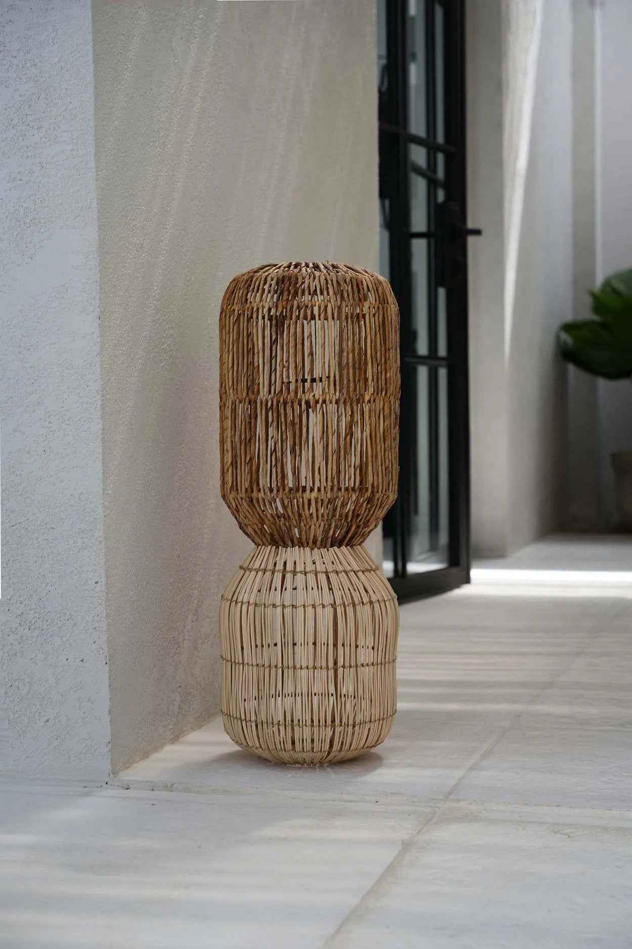 Bambua ChemChem L lampada a sospensione rattan naturale