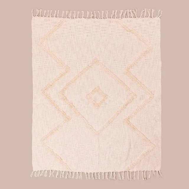 Sklum Neutre plaid in cotone beige crema